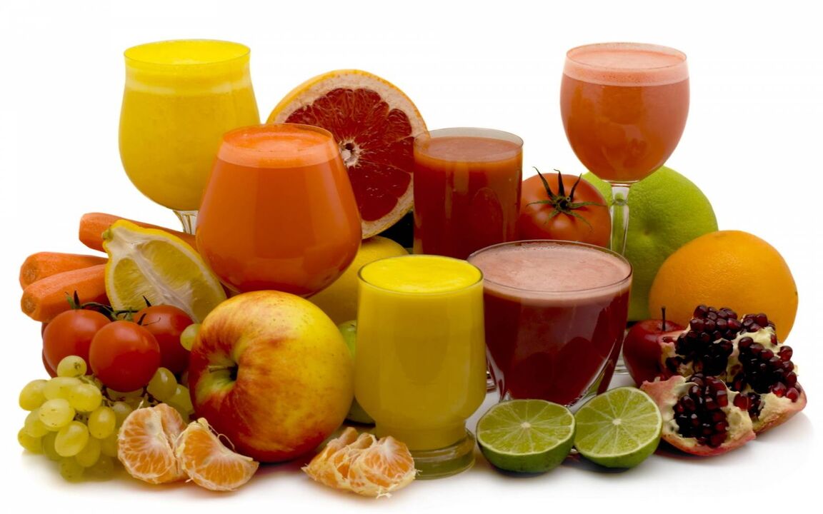 Les jus de fruits et de légumes sont autorisés